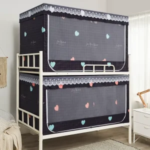Student Dormitory Bed Curtains and Mosquito Nets One piece Upper and Lower Bunk Full shading Anti mosquito Belt Rack Zipper