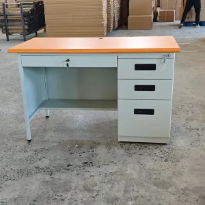 Student Study Office Desk Furniture Metal Office Desk for Computer Steel Frame Table with Wooden Board