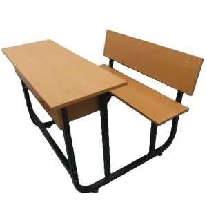 Students School Furniture Double Table and Chair One Set