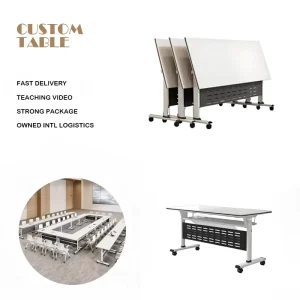 Studio Foldable Laptop Executive Office Desk and Table De Bureau De Travail Study Adjustable Folding Training Table