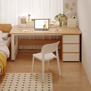 Study Table Student Writing Desk Computer Desk Desktop Workstation Simple White Executive Office Desk Drawers Office Table
