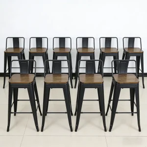 Sturdy Industrial Metal Bar Stool 150kg Load Capacity Home Bar & Hotel Commercial Use Decorative Functional Seating