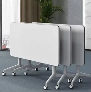 Sturdy White Training Table and Nesting Table Anti Collision Corner Protection for Office Direct Factory Price