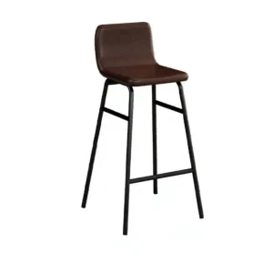 Stylish Industrial Chair Seat Height PU Leather Upholstered Chair With Metal Legs for Kitchen Island