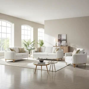 Stylish Modern Gold Stainless Durable Eco Friendly Nesting Coffee Table Furniture Set for Living & Guest Room