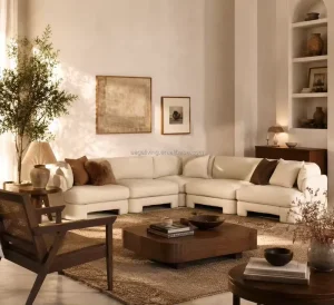 Stylish Modern L Shape Modular Sofa Contemporary Sectional Furniture Comfortable Design for Living Room Home