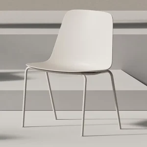 Stylish Modern School Library Training Room Stackable Steel Metal Frame Legs Base PP Plastic Chair