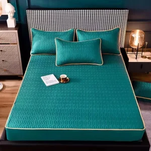 Summer Printed Bed Cover Set with Dust Mite Protection Machine Washable Dormitory Set