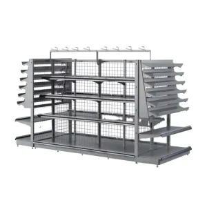 Supermarket Magazine Display Racks Double-sided Metal Magazine Shelves