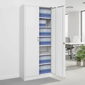 Supplier Modern Steel Swing Door File Document Storage Cabinet with Adjustable Shelves for Office Room