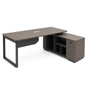 Supply Polished Refined Sleek Compact Designer Melamine Faced Particle Board Chairman Manager Executive Desk