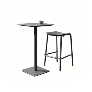 Support Bulk Order Custom Aluminum Outdoor Bar Furniture Sets Table and Chairs for Bar Bistro Balcony Patio Outdoor Party