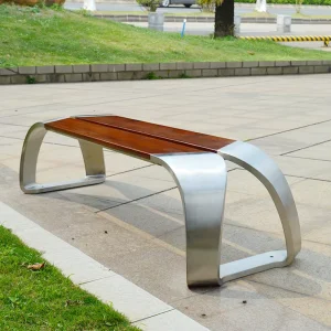 Sustainable All Weather Outdoor Bench Modern Eco friendly Park Seating with High UV Protection