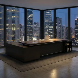 Sustainable E1 Board Executive Desk Luxury Boss Table Silent Hardware CEO Furniture Professional Office Workspace Desk