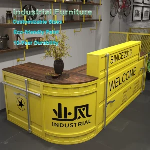 Sustainable Eco Friendly Counter Powder Coated Recycled Materials Bar Furniture for Home Outdoor for Green Hotels Eco Resorts