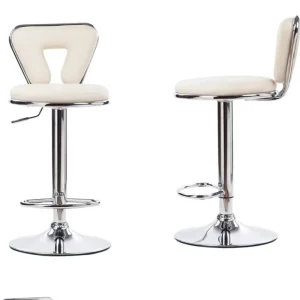Swivel Bar Stool With Footrest Kitchen Counter Bar Stools PU Leather Hydraulic Lift Adjustable Counter Bar Stool CL 5023