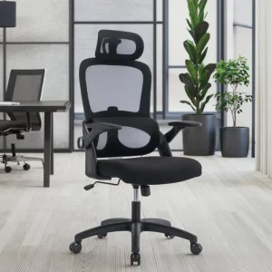 Swivel Desk Chairs Breathable Mesh Office Chair Ergonomic with Adjustable High Back Lumbar Support