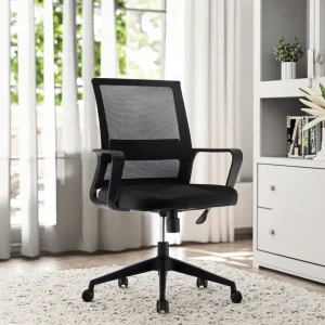 Swivel Ergonomic Mesh Office Chair with Adjustable Recline 5 Year Warranty Modern Executive Design for Hotels