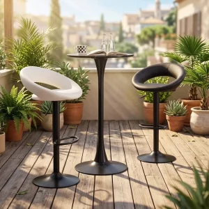 Swivel Lift Bar Stools PU Leather Hollow Back Counter Height Chairs for Modern Home Kitchen Island Bar Chairs