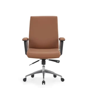 Swivel Office Chair Brown Executive Chair for Office Staff