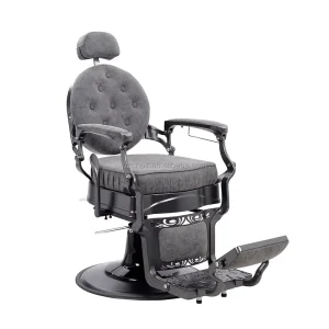 Synthetic Leather Chrome Base Classic Vintage Salon Barber Chair Hairdressing Chair
