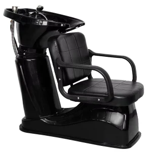 Synthetic Leather Commercial Salon Furniture Shampoo Chair and Bed for Bathroom and Workshop Use