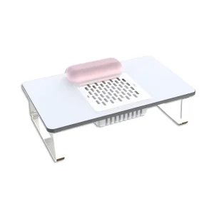 T1 Mini Mobile Nail Salon Table Foldable Manicure Desk with Built-in Dust Extractor for Nail Art