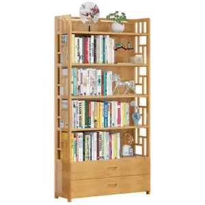 Table Student Bamboo Multi-layer Storage Rack Simple Modern Home Floor Bookshelf Bookcase