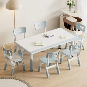 Table and Chair Kindergarten Preschool Plastic Study Table Chair Colorful Kids School Chairs and Tables Set School Desk