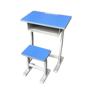 Table and Stool Set Adjustable Height School Desk and Chair Set for Teenagers Student Desk and Chair