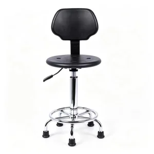 Tall Height PU Leather ESD Anti-Static Adjustable Swivel Lab Bar Stool for Hospital Workshop School Use