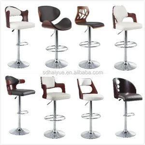 Tall Swivel Barstool with High Back Contemporary Design Bar Stools with Comfortable Round Seat
