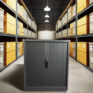 Tambour Door Cupboard Storage Filing Cabinet