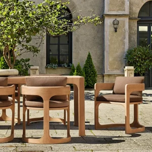 Teak Restaurant Outdoor Furniture Hotel Bar Chair Garden Furniture Table and Chair Patio Furniture Wood Outdoor Dining Set