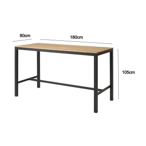 Teak Wood High Bar Table Aluminum Bar Table Wood Table for Commercial