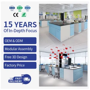 Technical Science Modular Lab Tables All Steel Anti Static Workbench for Central Dental Laboratory Furniture
