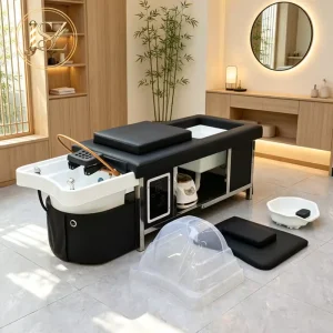 Thai Head Spa Lay Down Hair Washing Chair Salon Electric Pedicure Massage Shampoo Tables Bed with Water Circulation Steamer