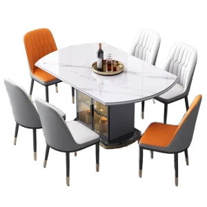 The Dining Table Set Suitable for Hotel Restaurants Has a Retractable Function That Can Accommodate Modern Luxury Dining Tables