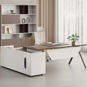 The Elegant Modern Office Desk and Chair Combination Is Simply Designed for the Workspace