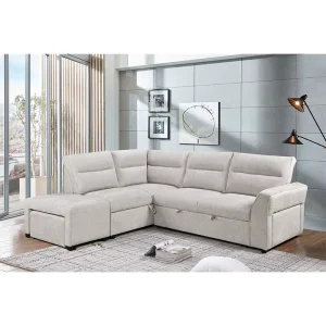 The Leader Two Seat L Shape Living Room Sofa Bed with Storage Pullout Sofa Cama for Apartment & Mall Living Room Furniture