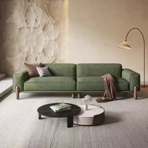 The Simple Design of the Italian Luxury Modern Combination Sofa Straight-line Corduroy Material Can Be Customized