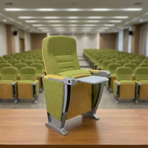 Theater Auditorium Church Seating School Hotel Hospital Foldable Ergonomic Leather+PVC Chair
