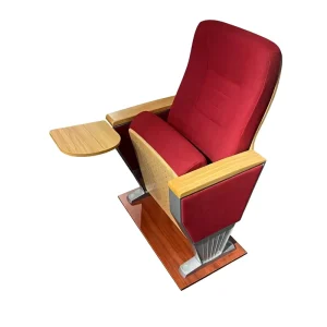 Theater Furniture Seating Metal Leg Fabric Upholstered Foldable Lecture Hall Chair