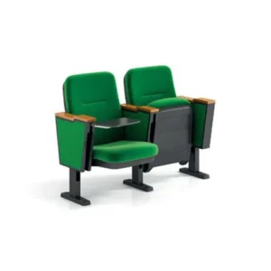 Theater Seat Cinema Chair Writing Table Foldable Stackable Ergonomic Support Durable Fabric for Living Room Mini Lecture Areas