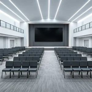 Theater Seat Thick Padded Cushion Church Chairs Interlocking Auditorium Furniture Padded Church Chair