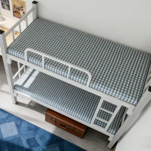 Thickened Heavy Duty Two Tier Modern Metal Bunk Beds Iron Art Frame Two Person High Low Space Saving Eco Friendly Beds for