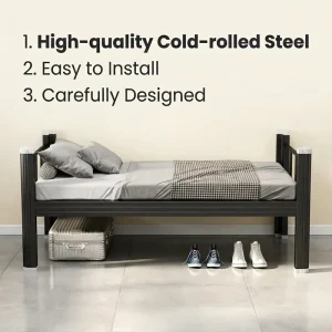 Thickened Steel Single Bed Student Dormitory Profile Bed Suitable for Office Apartments
