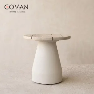 This Scandinavian style Solid Wood Side Table Is Ideal for Use in the Reception Area of a Family Living Room or in Hotels