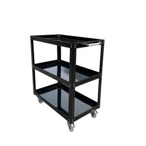 Three Layer Dining Cart Metal Frame Acrylic Platform Roll Container Storage Hotel Service Trolley for Bar Tools