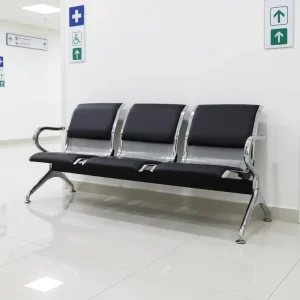 Three-Person Rows Modern Steel Public Waiting Chairs for Hospital Bank Airport & Workshop Use